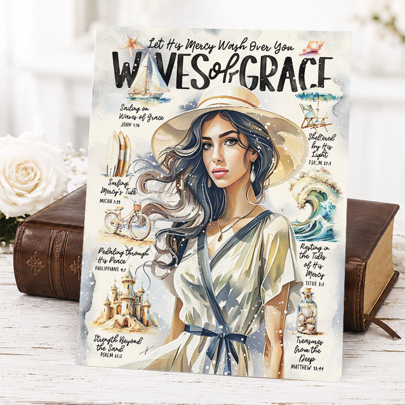 By The Sea | Waves of Grace | Scripture Prompt Art Print