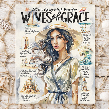 By The Sea | Waves of Grace | Scripture Prompt Art Print