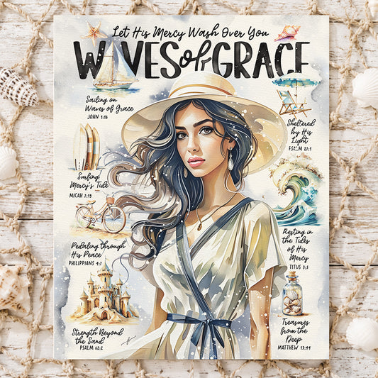 By The Sea | Waves of Grace | Scripture Prompt Art Print