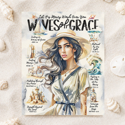 By The Sea | Waves of Grace | Scripture Prompt Art Print
