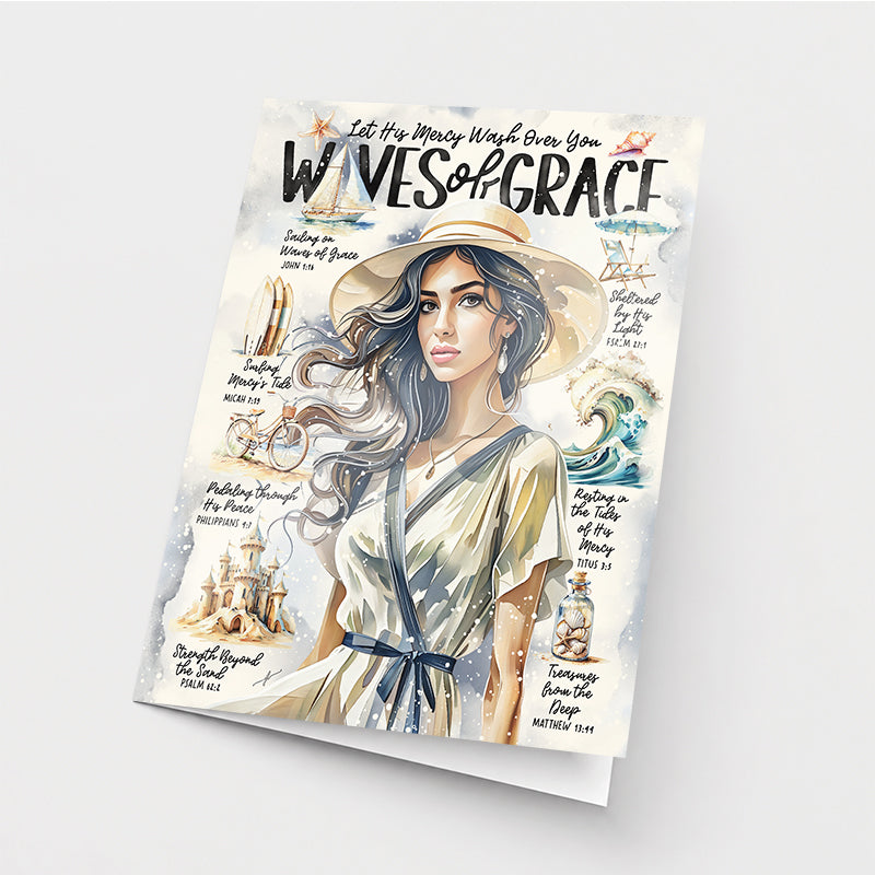 By The Sea | Waves of Grace | Greeting Card