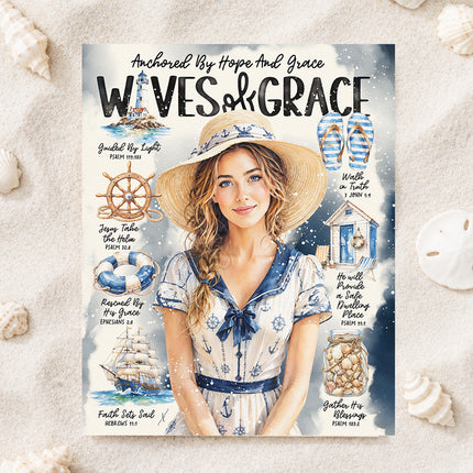 By The Sea | Waves of Grace | Scripture Prompt Art Print