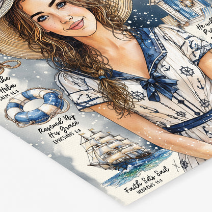 By The Sea | Waves of Grace | Scripture Prompt Art Print