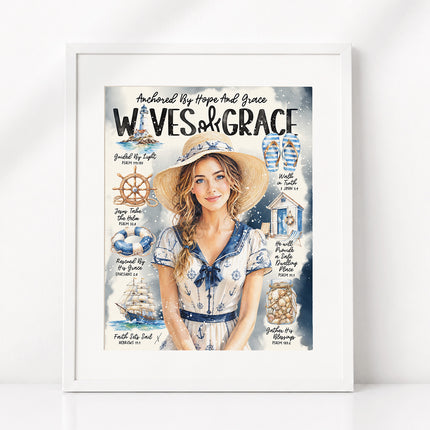 By The Sea | Waves of Grace | Scripture Prompt Art Print