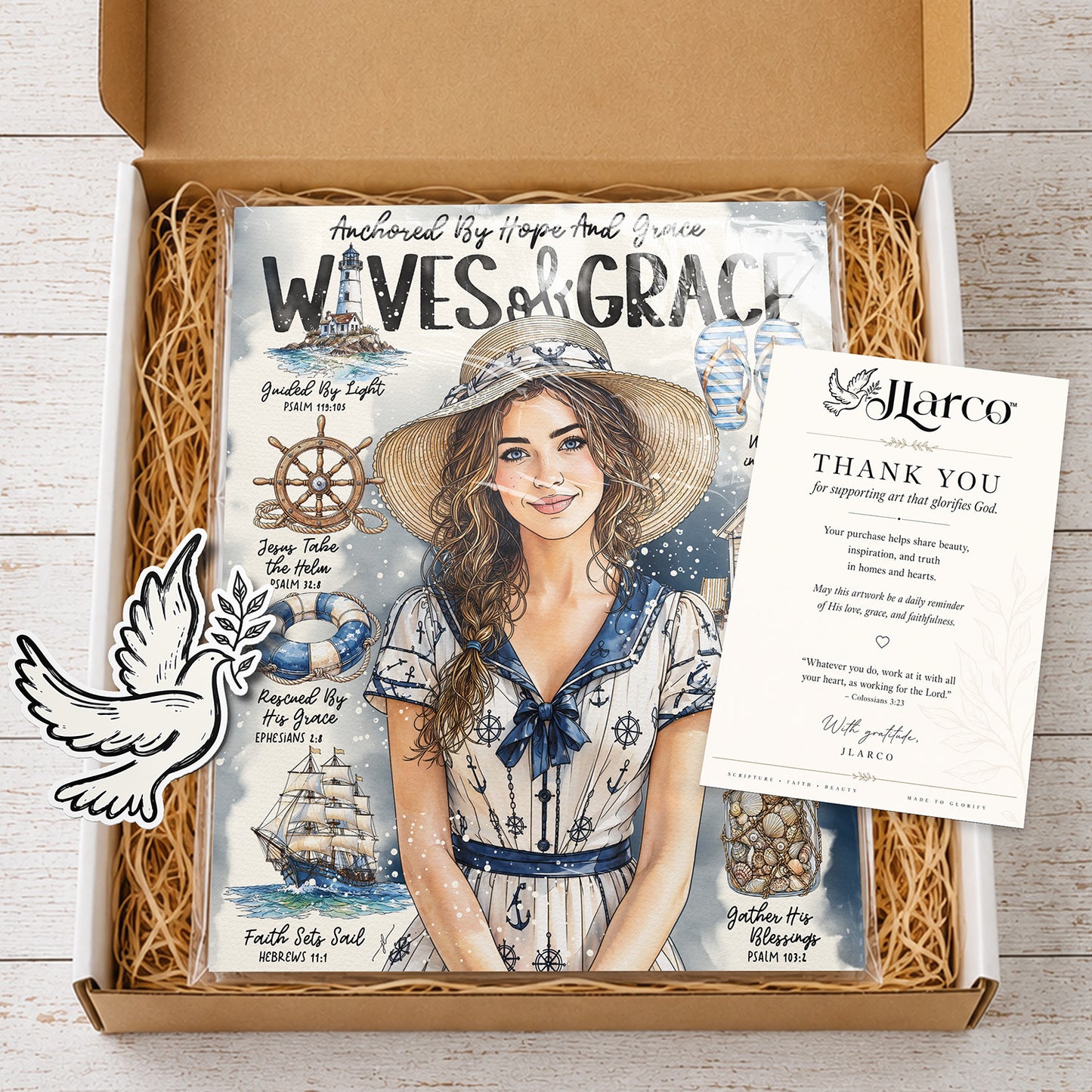 By The Sea | Waves of Grace | Scripture Prompt Art Print