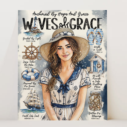 By The Sea | Waves of Grace | Scripture Prompt Art Print