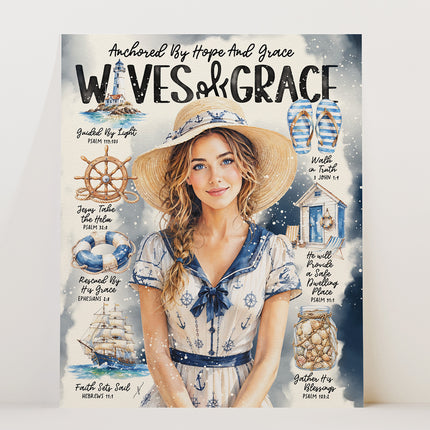 By The Sea | Waves of Grace | Scripture Prompt Art Print