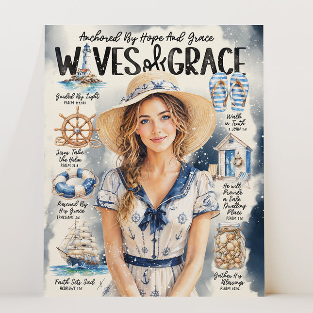 By The Sea | Waves of Grace | Scripture Prompt Art Print