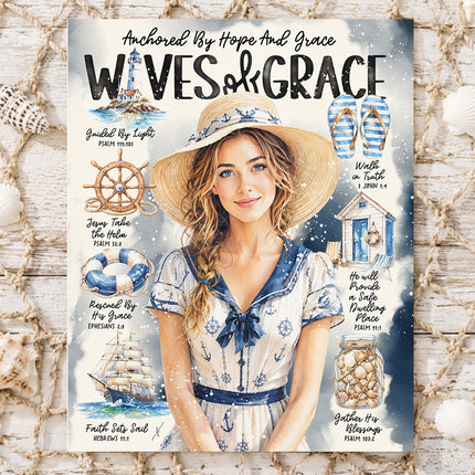 By The Sea | Waves of Grace | Scripture Prompt Art Print