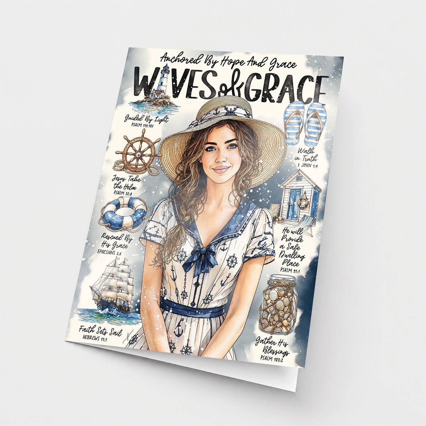 By The Sea | Waves of Grace | Christian Greeting Card
