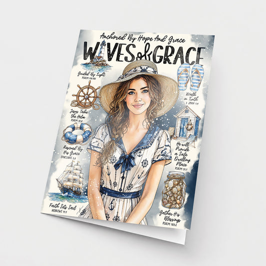 By The Sea | Waves of Grace | Christian Greeting Card