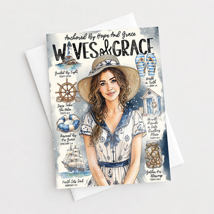 By The Sea | Waves of Grace | Christian Greeting Card