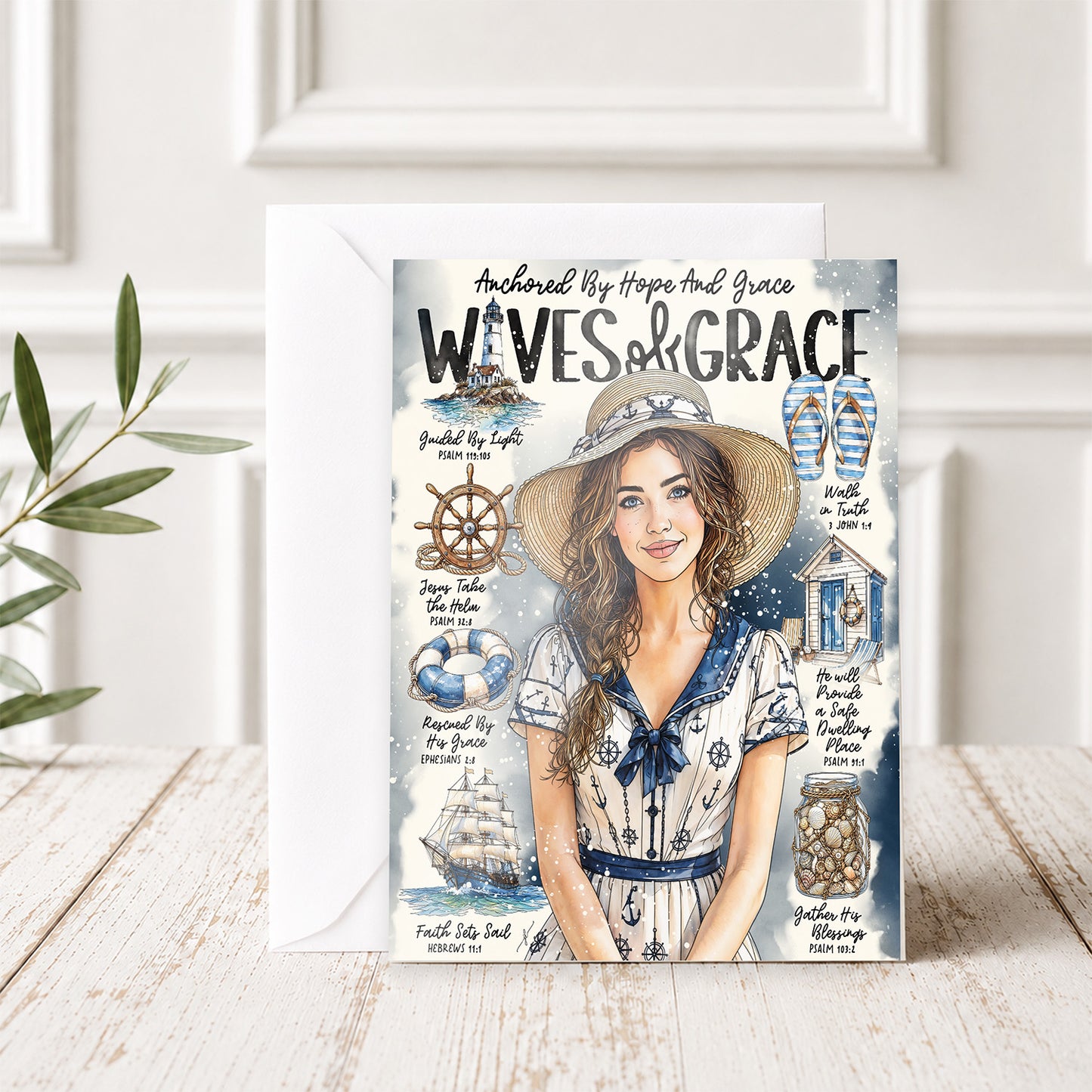 By The Sea | Waves of Grace | Christian Greeting Card