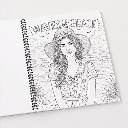 By The Sea | Waves of Grace | Christian Coloring Book