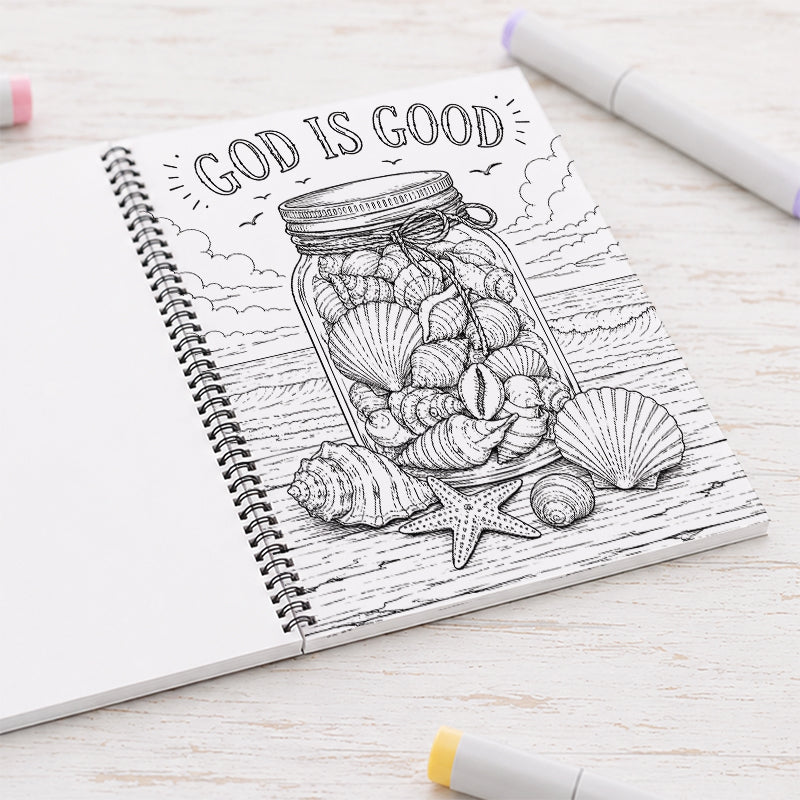 By The Sea | Waves of Grace | Christian Coloring Book