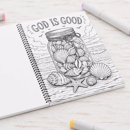 By The Sea | Waves of Grace | Christian Coloring Book