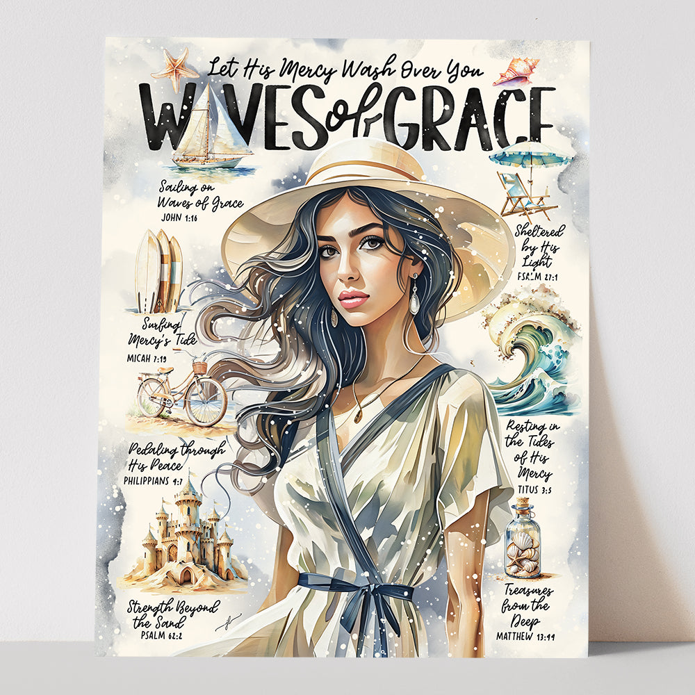 “Waves of Grace” Christian Art Print