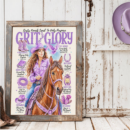 "Grit and Glory" Scripture Prompt Art Print