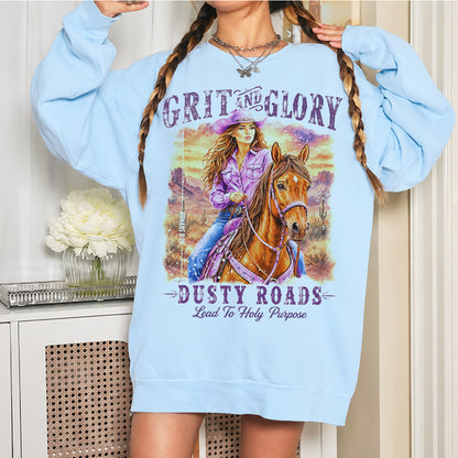 Western • Grit & Glory • Christian Comfort Colors® Sweatshirt