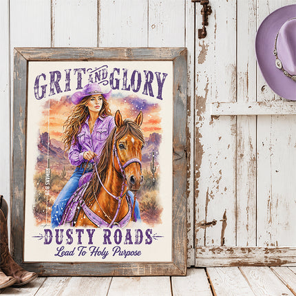 Western | Grit and Glory | Giclée Christian Art Print