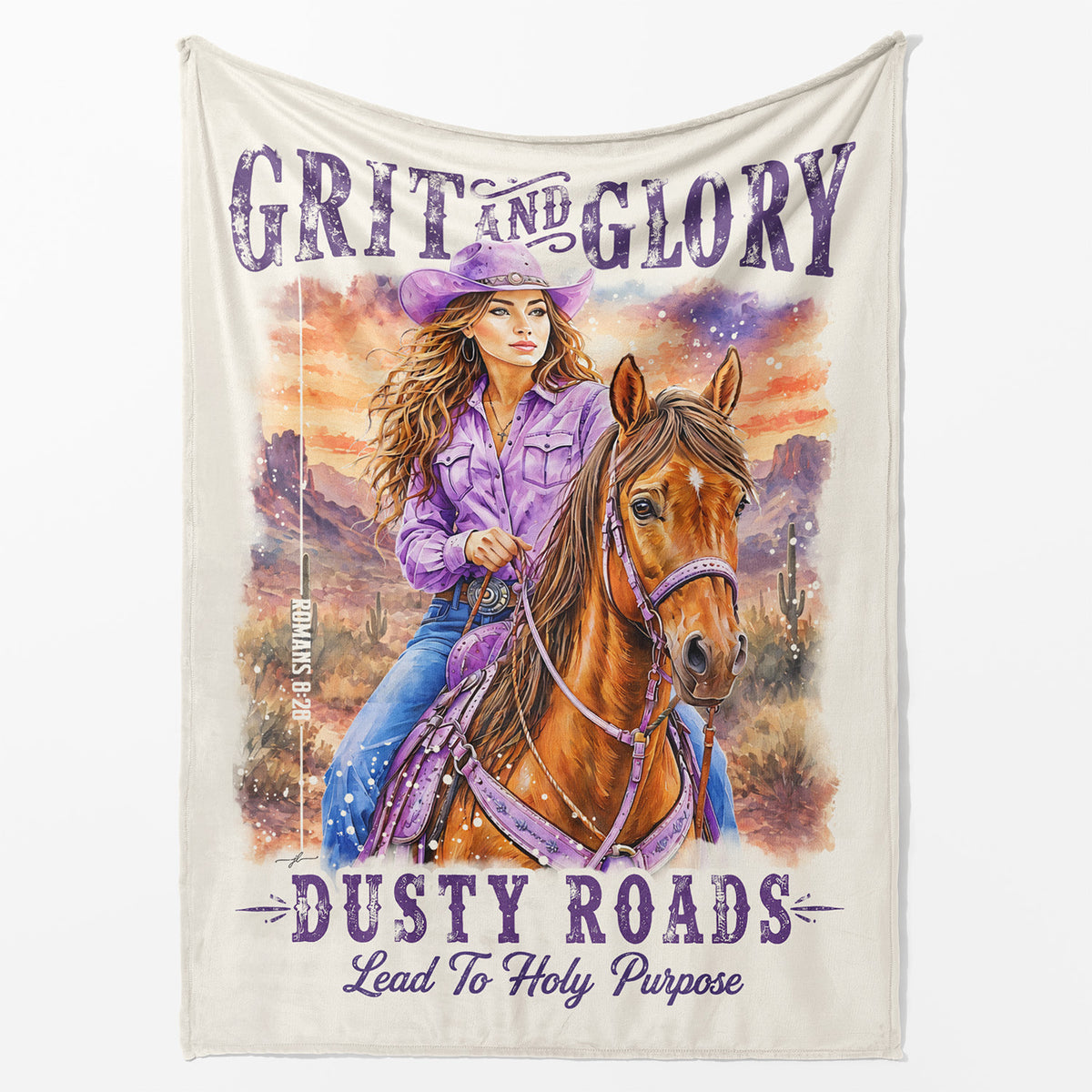 Western • Grit & Glory • Christian Arctic Fleece Blanket