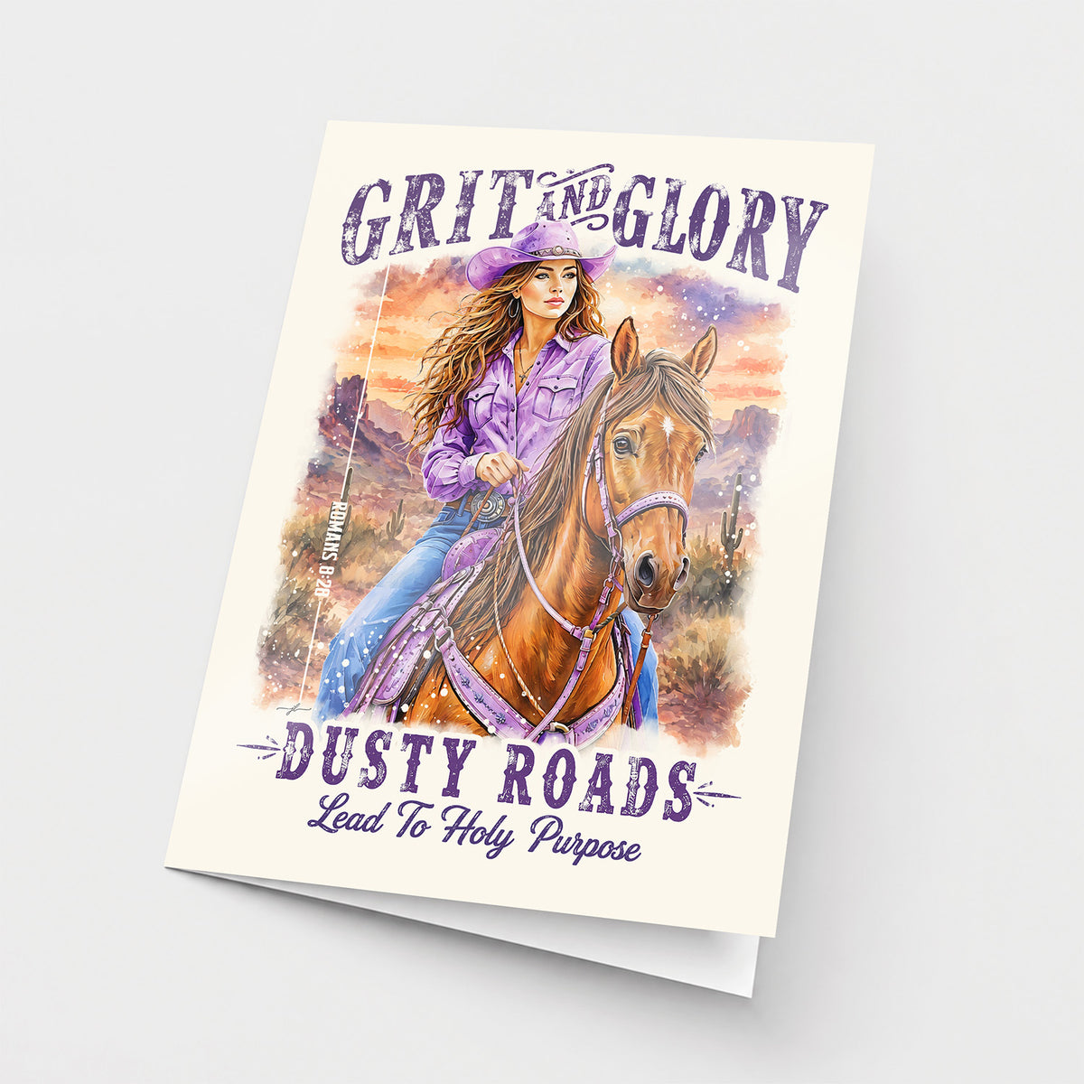 Western • Grit & Glory • Christian  Fine Art Greeting Card