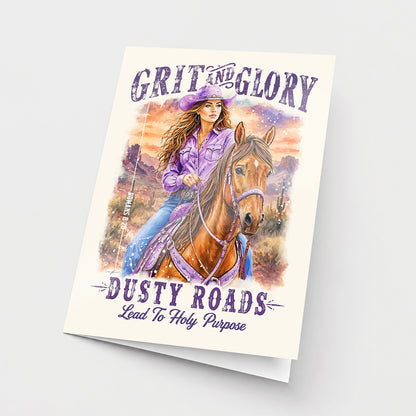 Western • Grit & Glory • Christian  Fine Art Greeting Card