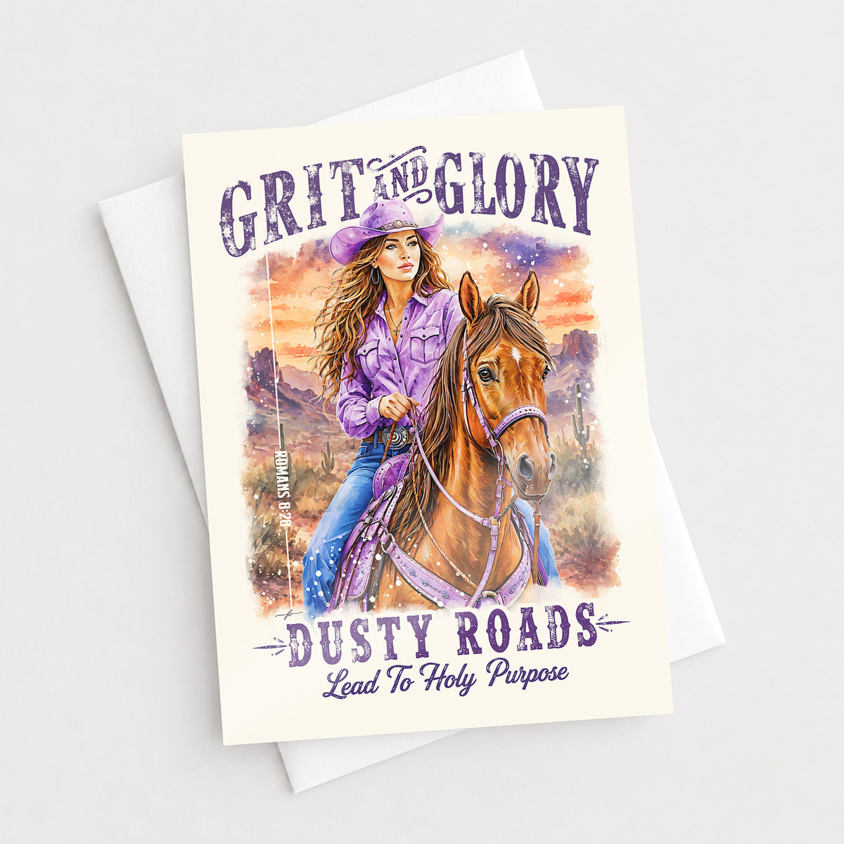 Western • Grit & Glory • Christian  Fine Art Greeting Card