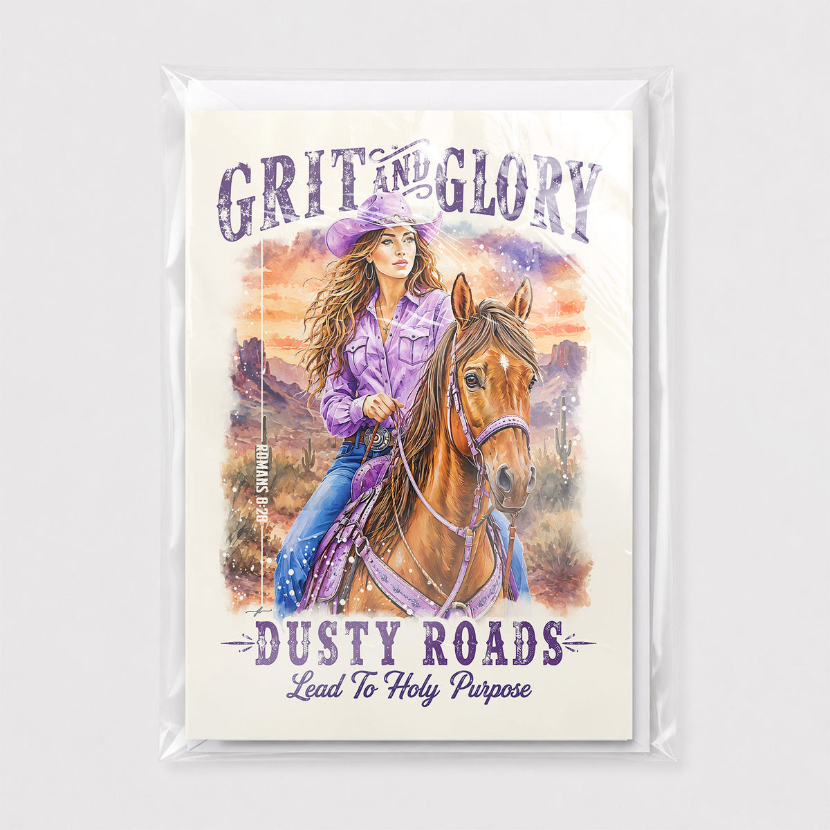 Western • Grit & Glory • Christian  Fine Art Greeting Card