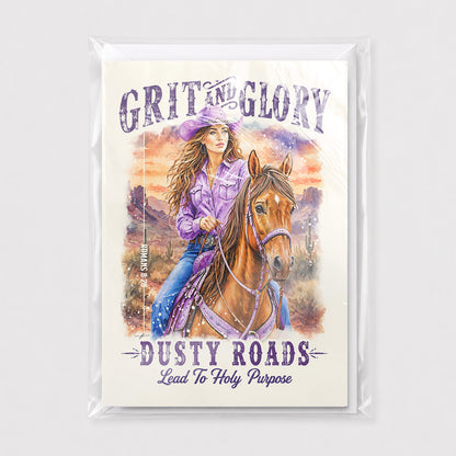 Western • Grit & Glory • Christian  Fine Art Greeting Card