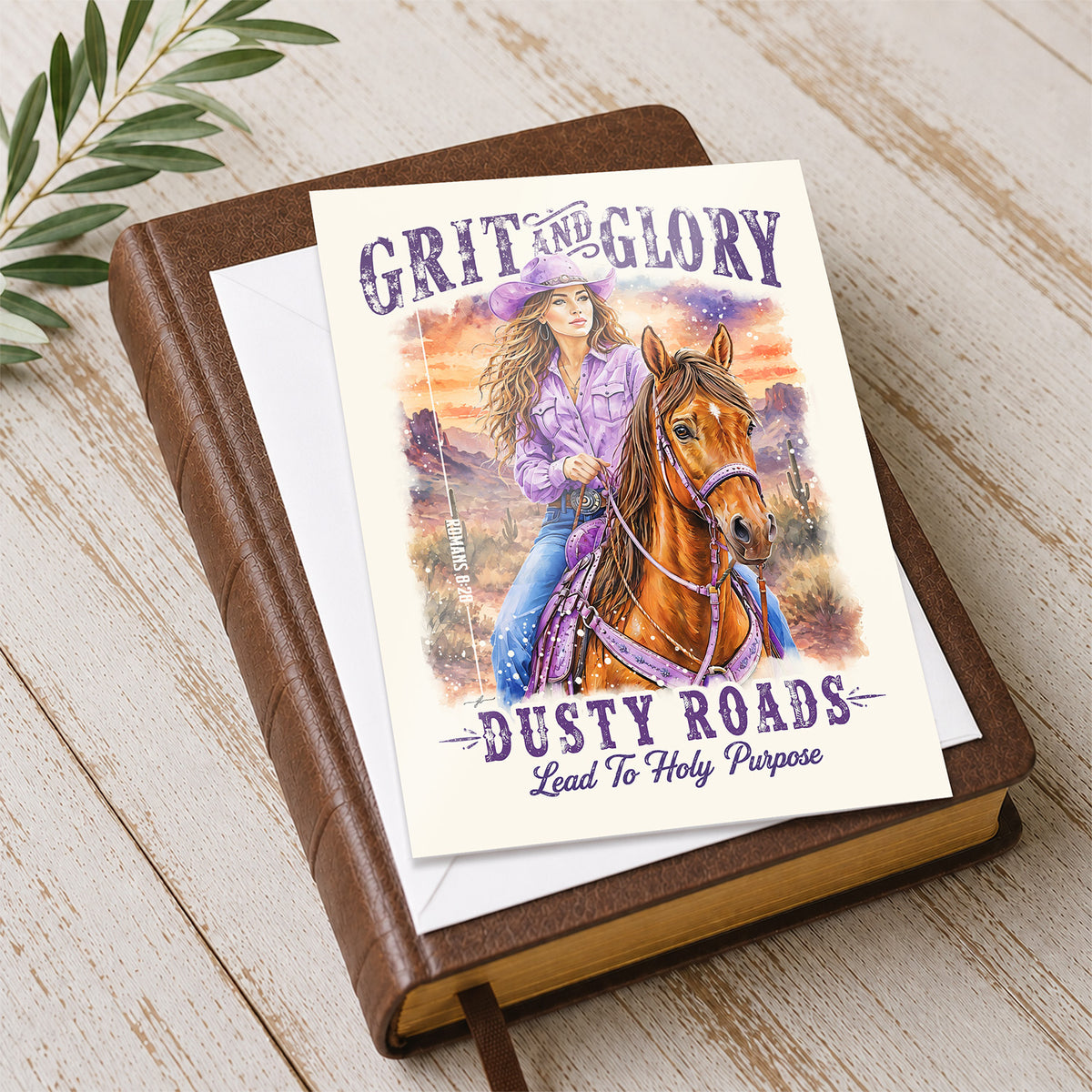 Western • Grit & Glory • Christian  Fine Art Greeting Card