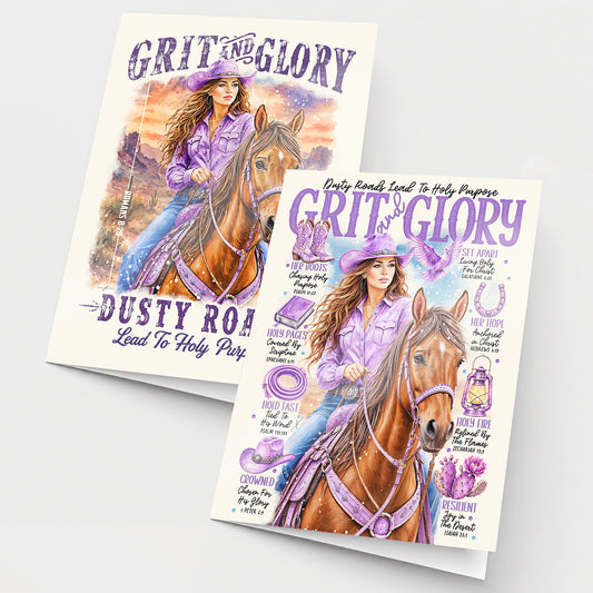 Western • Grit & Glory • Christian  Fine Art Greeting Card Set