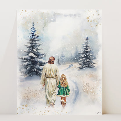Winter Grace, Giclée Art Print, Christmas Framed Wall Art