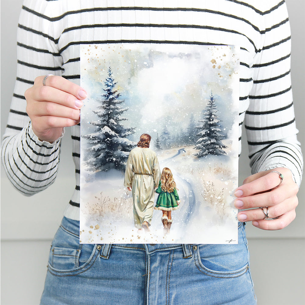 Winter Grace, Giclée Art Print, Christmas Framed Wall Art
