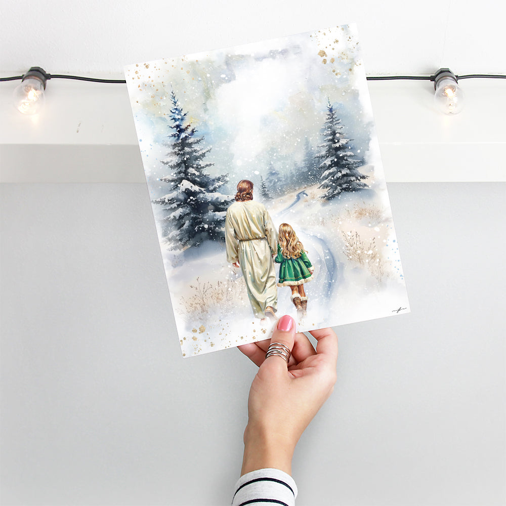 Winter Grace, Giclée Art Print, Christmas Framed Wall Art