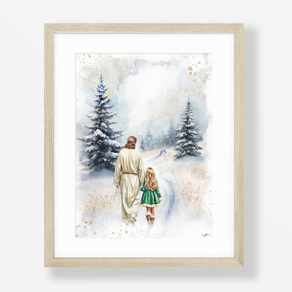 Winter Grace, Giclée Art Print, Christmas Framed Wall Art