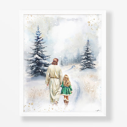 Winter Grace, Giclée Art Print, Christmas Framed Wall Art
