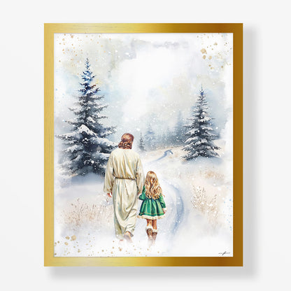 Winter Grace, Giclée Art Print, Christmas Framed Wall Art