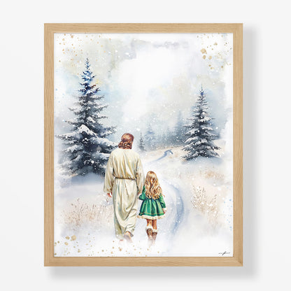 Winter Grace, Giclée Art Print, Christmas Framed Wall Art