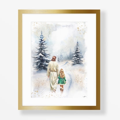 Winter Grace, Giclée Art Print, Christmas Framed Wall Art