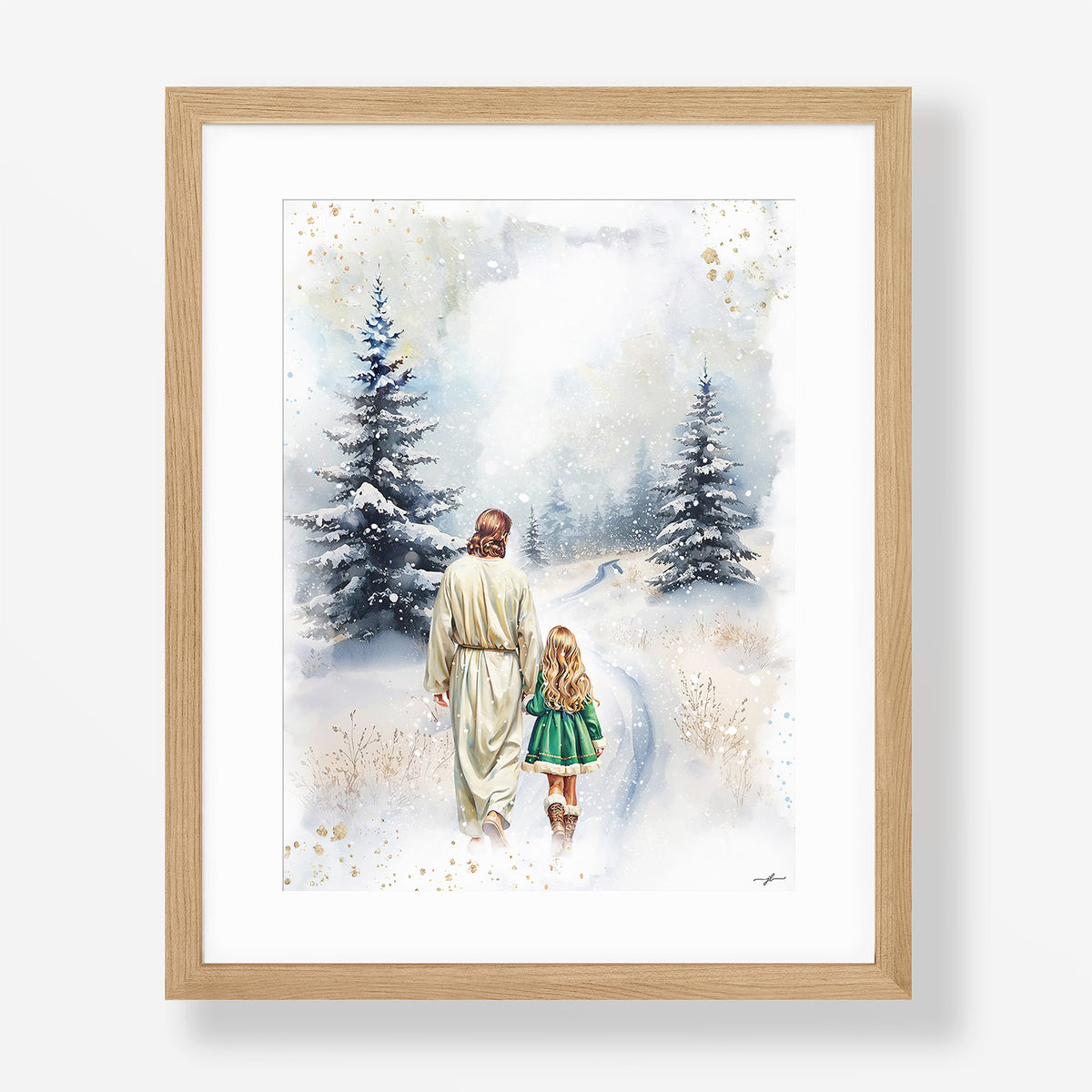 Winter Grace, Giclée Art Print, Christmas Framed Wall Art