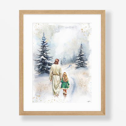 Winter Grace, Giclée Art Print, Christmas Framed Wall Art