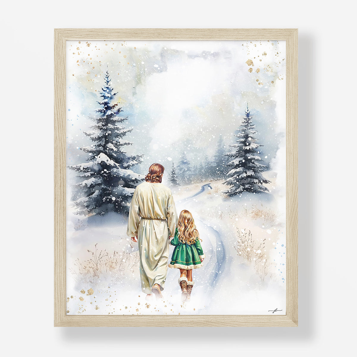 Winter Grace, Giclée Art Print, Christmas Framed Wall Art