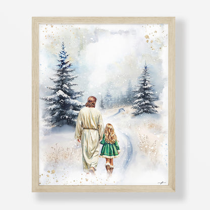 Winter Grace, Giclée Art Print, Christmas Framed Wall Art