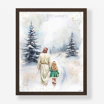 Winter Grace, Giclée Art Print, Christmas Framed Wall Art