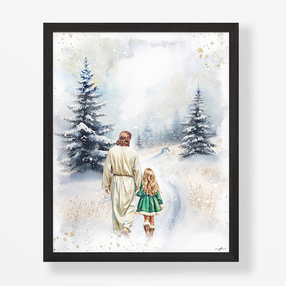 Winter Grace, Giclée Art Print, Christmas Framed Wall Art