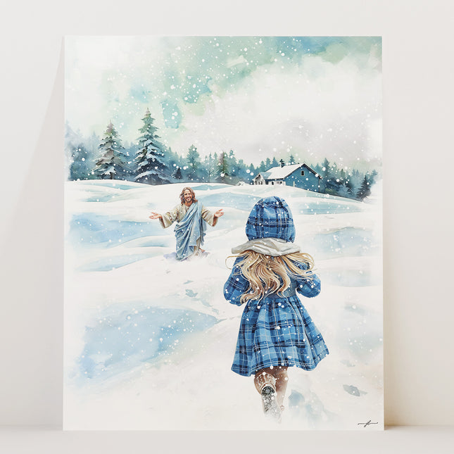 Jesus | Winter Grace | Giclée Christian Art Print